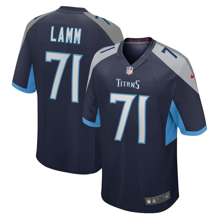 Men Tennessee Titans #71 Kendall Lamm Nike Navy Game NFL Jersey